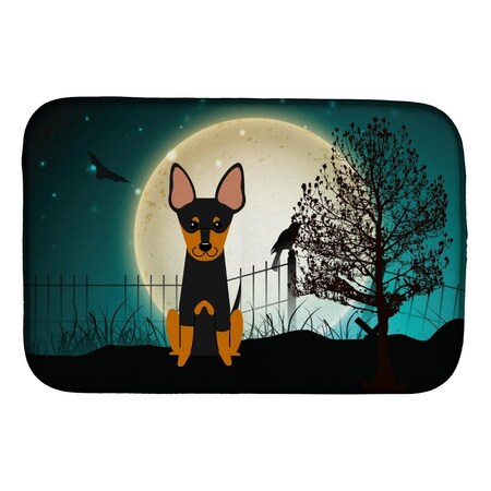 Carolines Treasures Halloween Scary English Toy Terrier Dish Drying Mat BB2299DDM